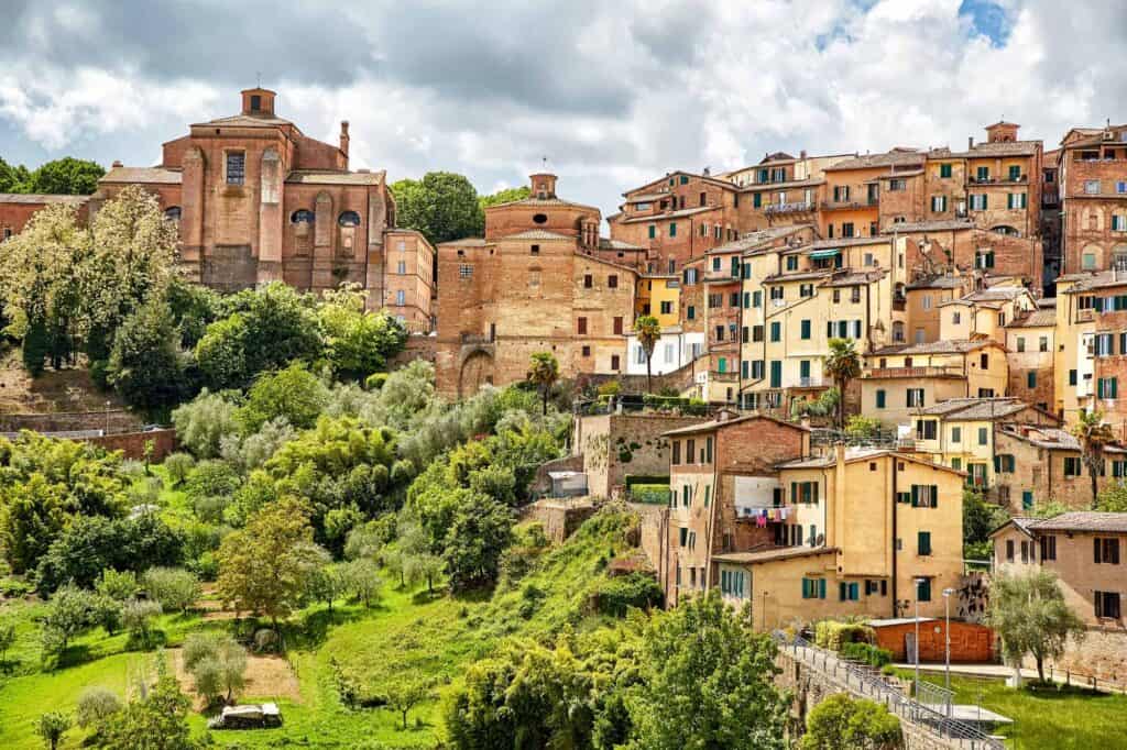 Panoramic view of Siena, Italy